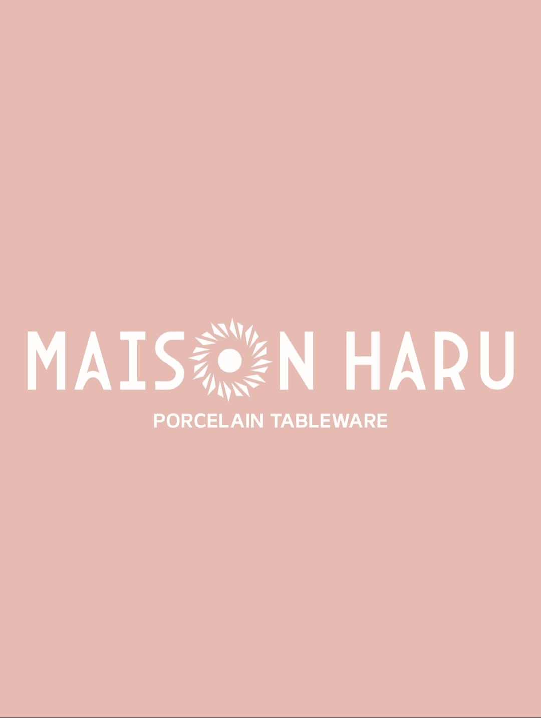 Maison Naru secondary logo on pastel pink background