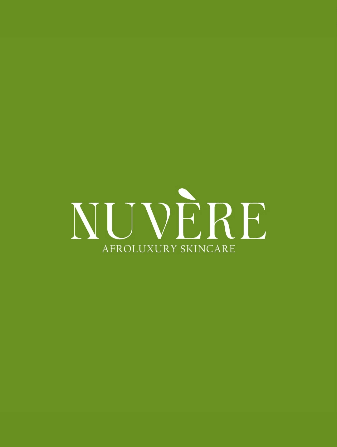 Nuvère logo on botanical green background