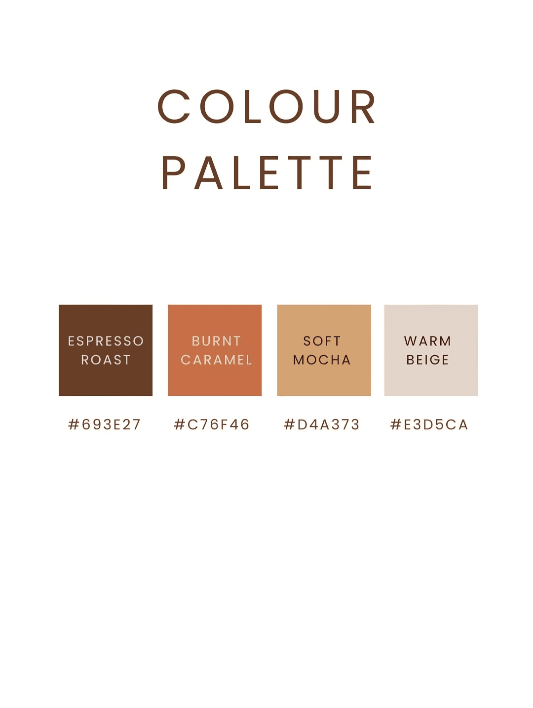 Sable Café colour palette