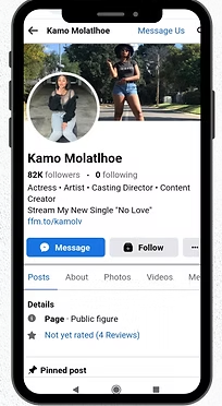 Kamo Molatlhoe Facebook profile