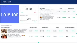 Instagram account reach report